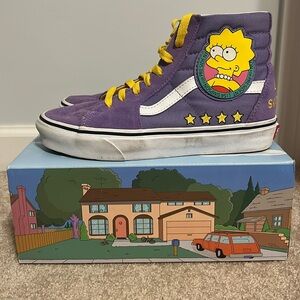 Vans x The Simpsons Lisa 4 Prez Sk8 Hi shoes, SZ 6.5US Women’s in original box
